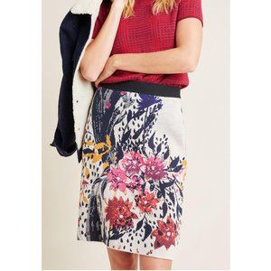 Anthropologie Aldomartins Beatriz Floral Knit Sweater Mini Skirt Small